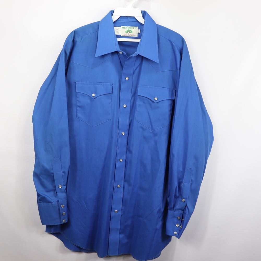 Vintage Mesquite Mens 16.5 33 Pearl Snap Shirt